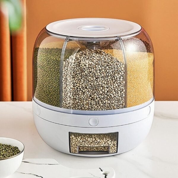 Sturdy PP material cereal and grain dispenser.