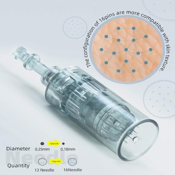 Dr.Pen Ultima M8 Needle Diameters: 0.25mm-0.18mm.