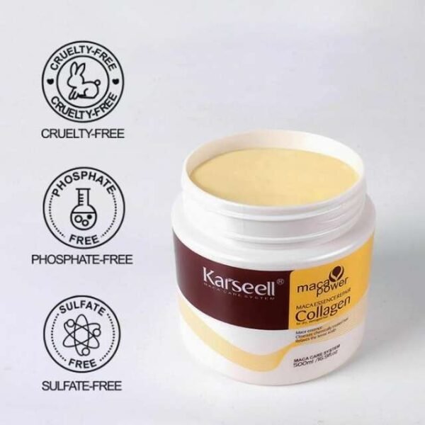 Cruelty-free Karseell Collagen hair cream for all hair types and colors.