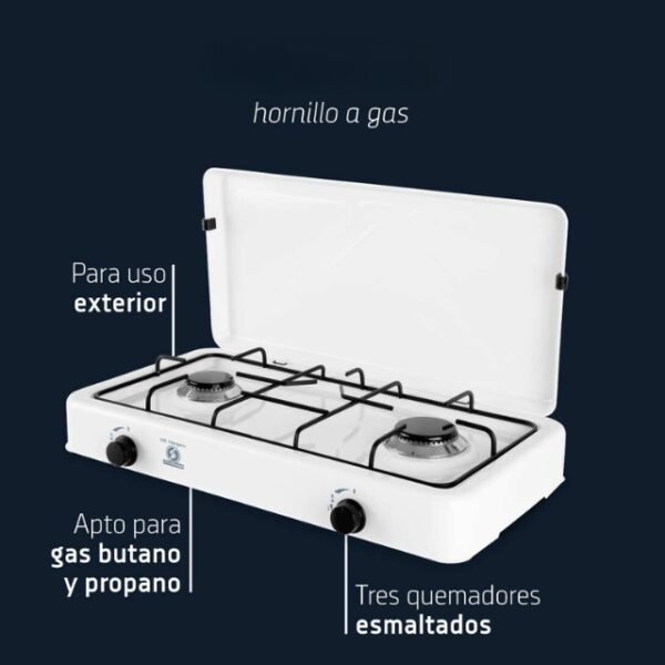 2-Burner Gas Stove - Orbegozo Efficiency.