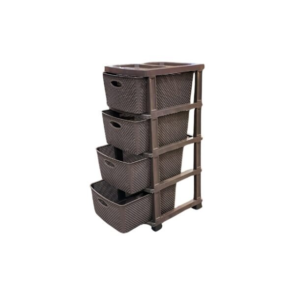 Convenient size vegetable storage rack for kitchen.