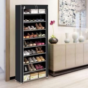 9-Tier Shoes Rack, 24 Shoe Pairs, Foldable Shoes Cabinet