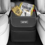 HOTOR car trash can with 3 large pockets for waste storage needs.