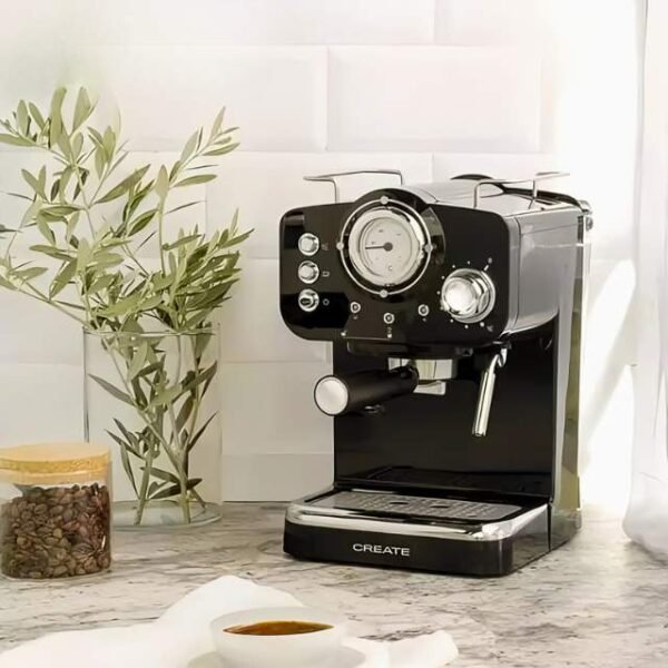 Ikohs espresso coffee machine in classic black.