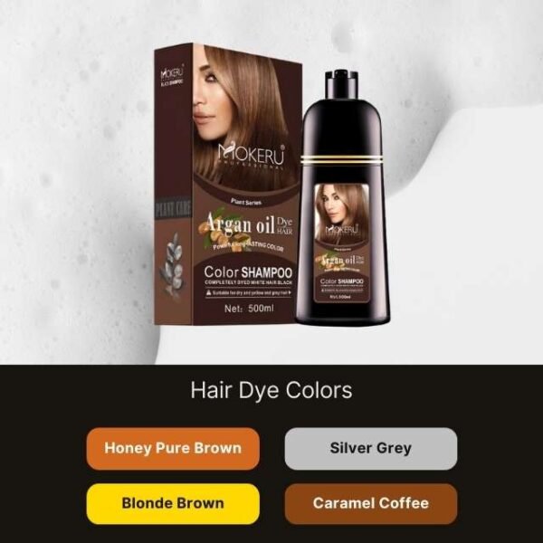 Mokeru Argan Hair Dye Shampoo Color Options