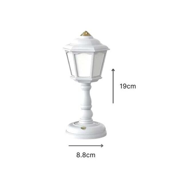 Compact Retro Nightstand Lamp, 19 x 8.8 cm (L x W)