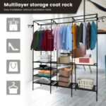 3-Section clothes rack easy installation.