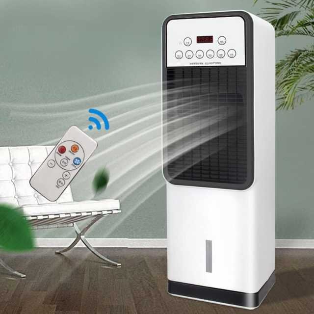 AC Air Cooler Remote Control operation via touch screen or remote control.