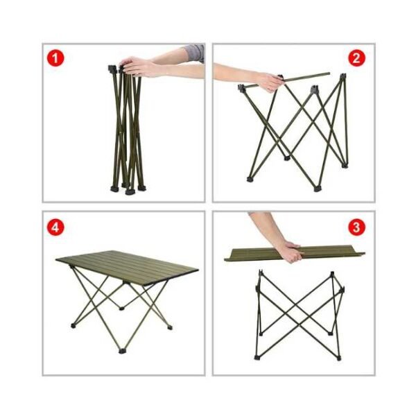 Foldable picnic table with easy setup and carry case