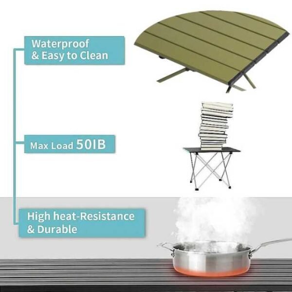 Foldable picnic table waterproof and easy-to-clean