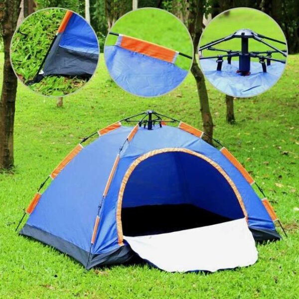 Durable polyester portable camping tent.