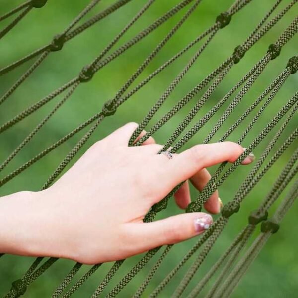 Outdoor net hammock fast-drying mesh.