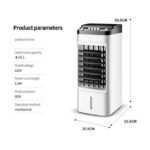 Compact and lightweight portable air cooler with space-friendly design.