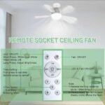 Socket lamp fan with remote control for convenience, fits small rooms, offices, living rooms and bedrooms easily.