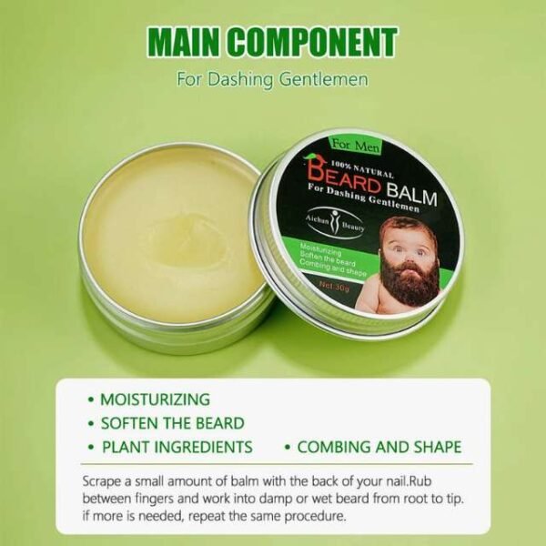 Aichun Beauty Beard Growth Kit with Dashing Gentlemen Beard Balm