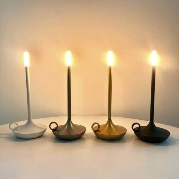 Aladdin table lamp multicolor desk lamps in white, silver, gold, and black.