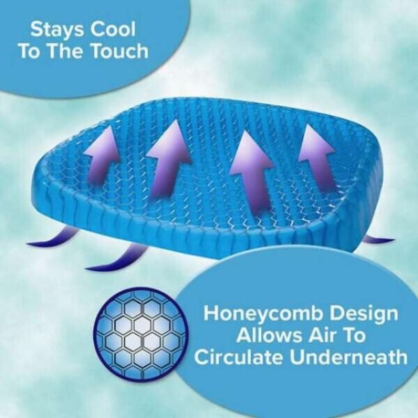 Honeycomb design of egg sitter seat cushion.