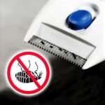 Electronic flea and lice zapper comb powered by 2 AA batteries.