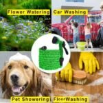 Versatile and lightweight Magic Hose garden pipe for flower watering, car washing, pet showering, and floor washing.