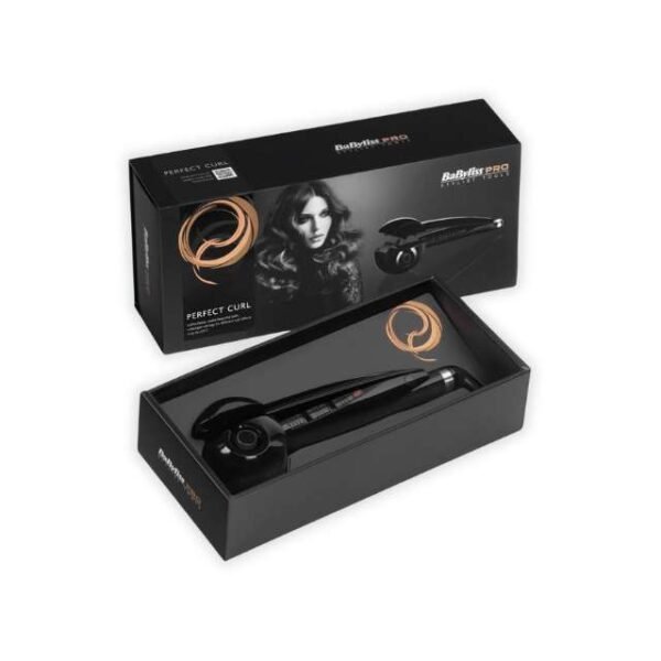 Professional hair curling iron from Babyliss in neat package, perfect gift.