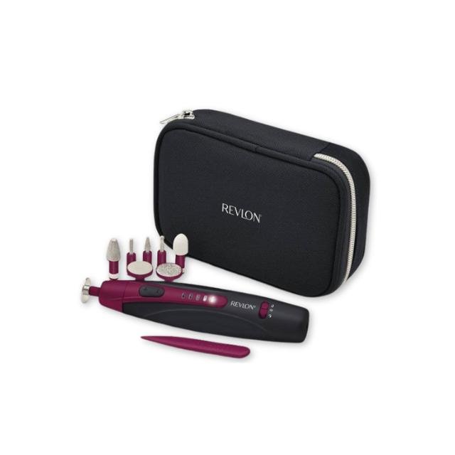 Revlon nail set with 9 professional nail care attachments.