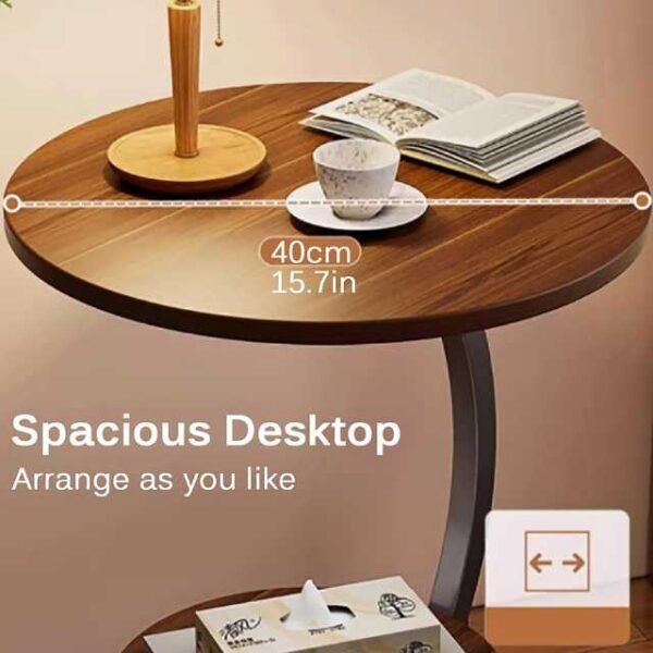 Coffee table with a spacious desktop and modern wooden design.