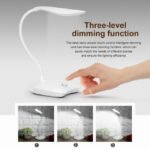 Dimmable desk lamp with 3 light settings ideal for reading and office use.