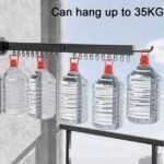 Rust-resistant stainless steel drying rack supporting heavy laundry up to 35 kg.