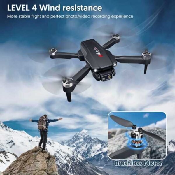 H16 Quadcopter Drone with level 4 wind resistance for stable flight.