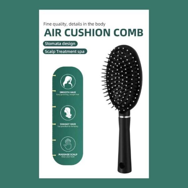 Kemei all-in-one hair styler with air cushion comb for smooth hair.