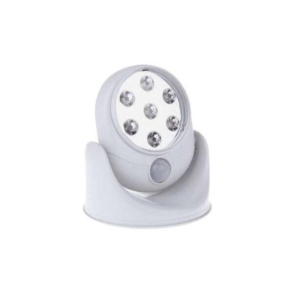 Light Angel Sensor Lamp in white with modern design and 7 LED bulbs.