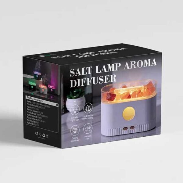 Salt lamp aroma diffuser packaged neatly for gifting.