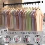 Small extendable clothes hanger replacing traditional drying racks with modern design.
