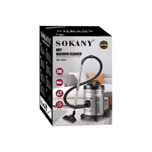 Sokany barrel vacuum cleaner package with cleaning accessories.