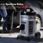 Sokany barrel vacuum cleaner designed for cleaning car interiors.