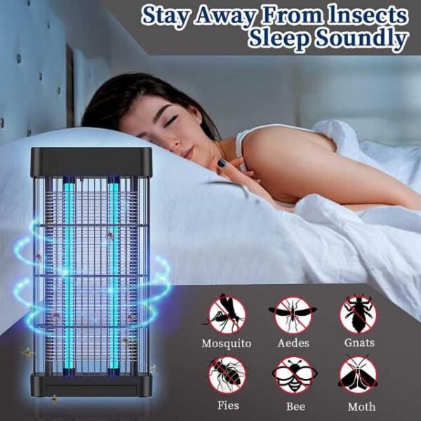 Electric mosquito killer providing uninterrupted sleep with 4200V UV lamps.