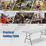 Versatile camping table suitable for parties, picnics, BBQs, and more.