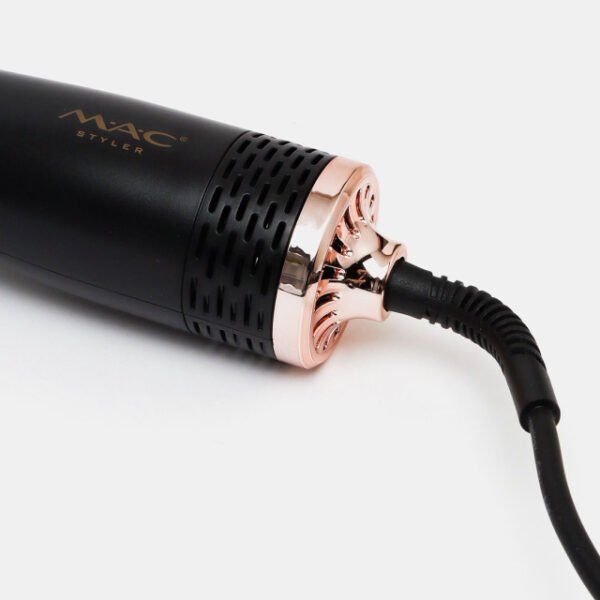 MAC hot air brush featuring a long, durable electric cable for easy and flexible styling.