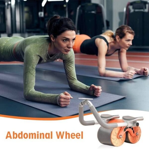 Automatic ab roller and plank trainer for core strength and full-body muscle training.