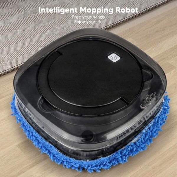 Hands-free floor cleaning robot with intelligent mopping technology.