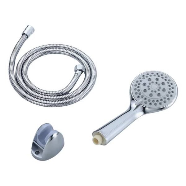 Handheld shower head with hose and wall bracket set