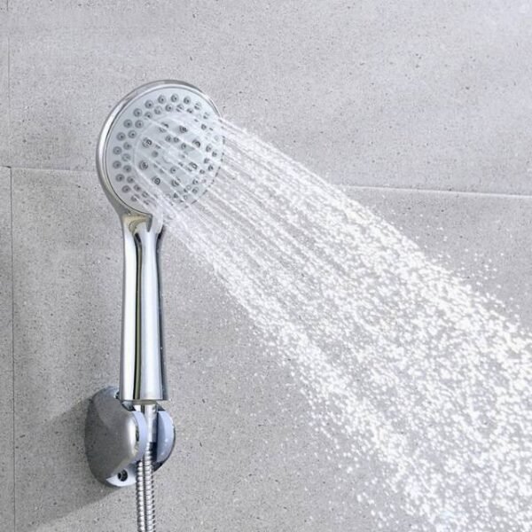 Shower head pouring water with high-pressure sprayer