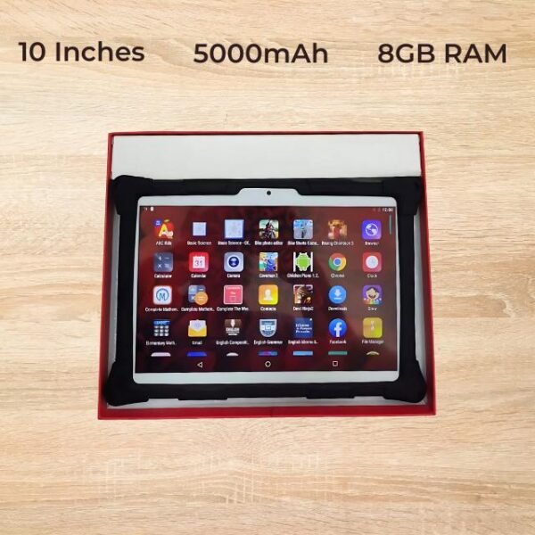 Kidiby G20 tablet with 10-inch screen and 8GB RAM for smooth learning.