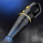 Portable vacuum cleaner showcasing strong 4300PA suction power.