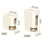 UFORU rice dispensers in two sizes: 5 kg and 10 kg for efficient storage.