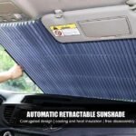 Automatic retractable car sunshade curtain for easy heat insulation.