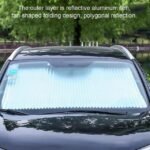 Car sunshade curtain featuring reflective aluminum film and folding design.