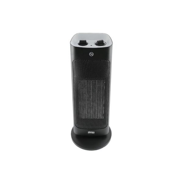DSP electric fan heater with adjustable thermostat and portable design for cozy living.