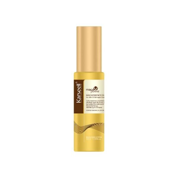 Karseell Maca Essence oil in a 50ml bottle with instant benefits for hair and skin.