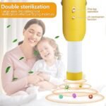 Portable dryer with UV sterilization and one-key operation for easy drying.